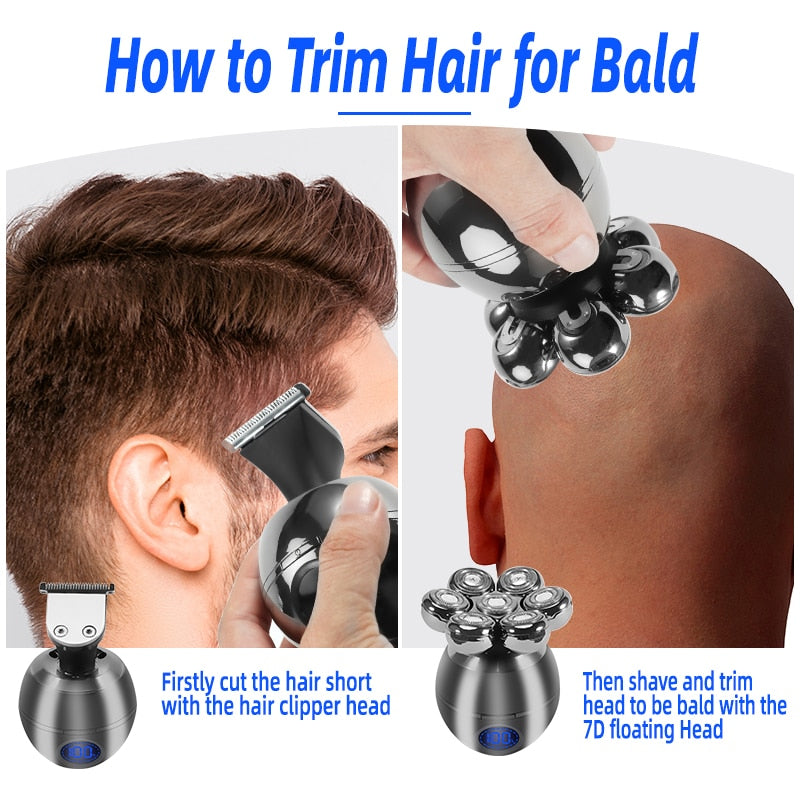Rechargeable 7D Floating Cutter Waterproof Electric Shaver