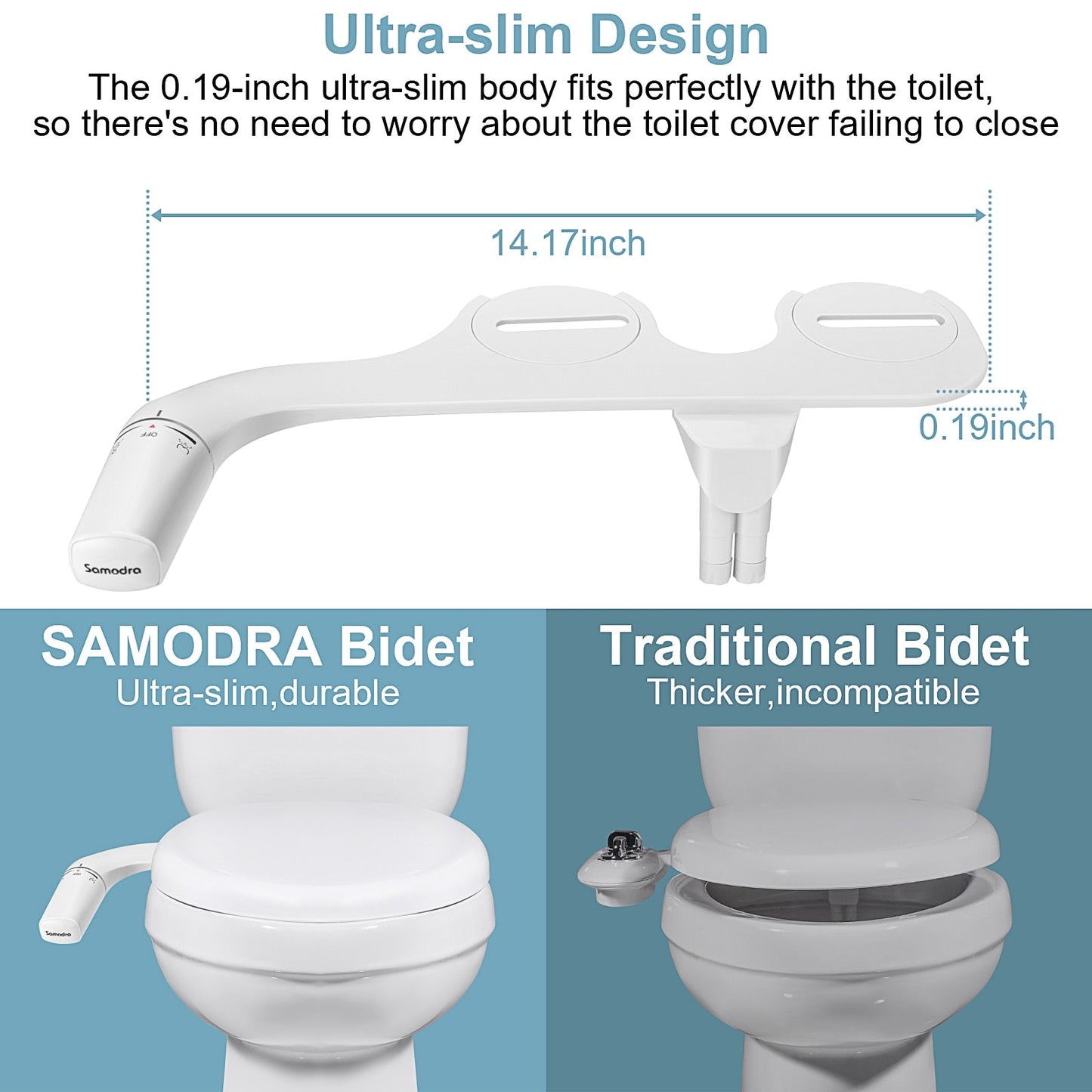 Multi Functional Ultra-Slim Dual Nozzle Bidet