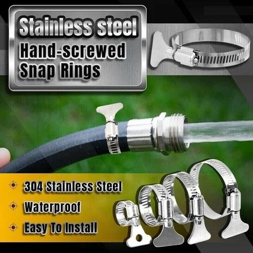 Stainless Steel Hand-screwed Snap Rings (5pcs)