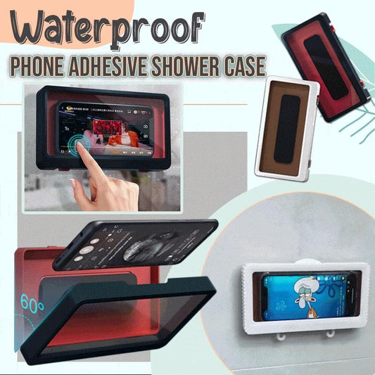 Punch-Free Wall Mounted Waterproof Self Adhesive Shower Phone Case