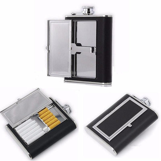 Cigarettes Case Hip Flask - Indigo-Temple