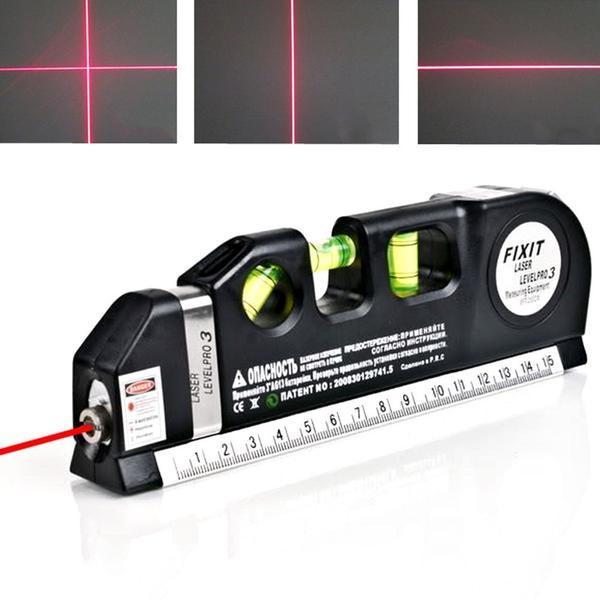 Multipurpose 7-IN-1 Level/Laser Horizon/Measuring Tape Tool - Indigo-Temple