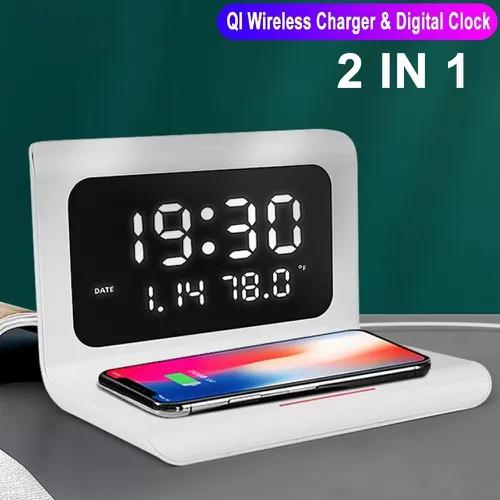 Multifunctional 10W Qi Wireless Charging Pad With Clock