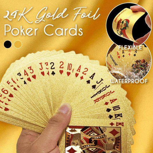 24k Gold "HIGH STAKES" Poker Playing Cards
