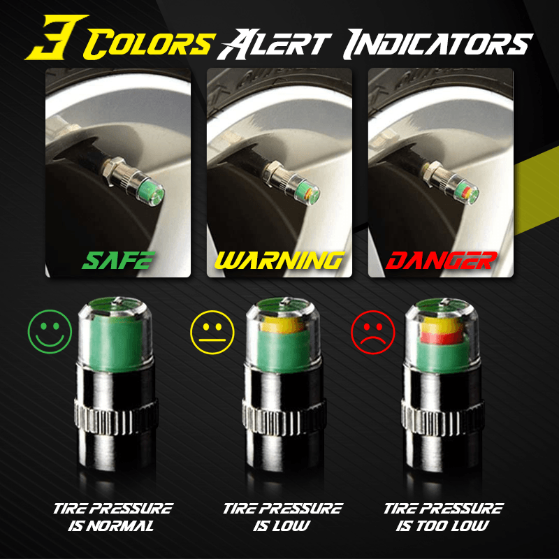 4PCS/set Universal Tire Pressure Caps