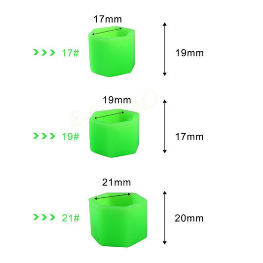 Styling 20pcs Green Wheel Nuts Covers - Indigo-Temple