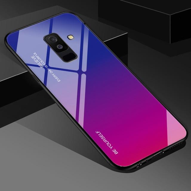 Tempered Glass Gradient Color Case for Galaxy - Indigo-Temple
