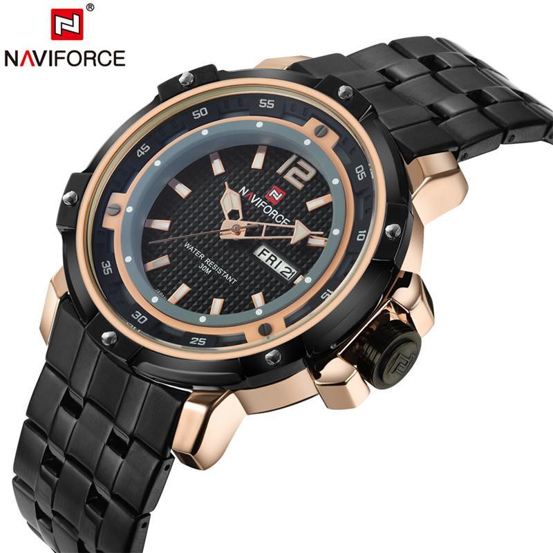 Stainless Steel Military Wrist watch (4 colors) - Indigo-Temple