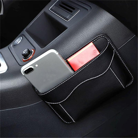 EasyReach™- Luxury Leather Stick-On Car Organizer - Indigo-Temple