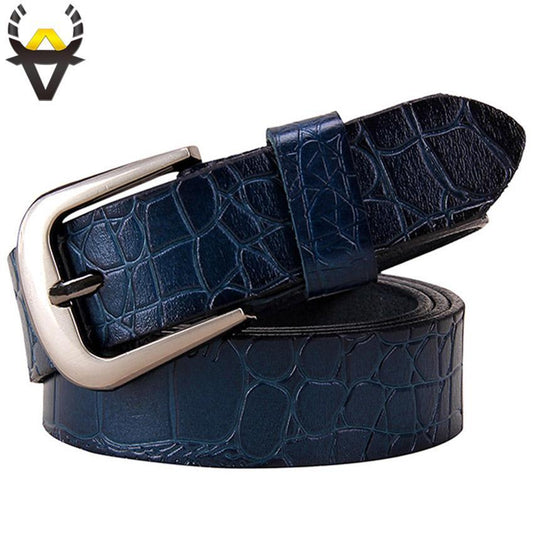 BHK™ Genuine Leather Crocodile Belt for Women