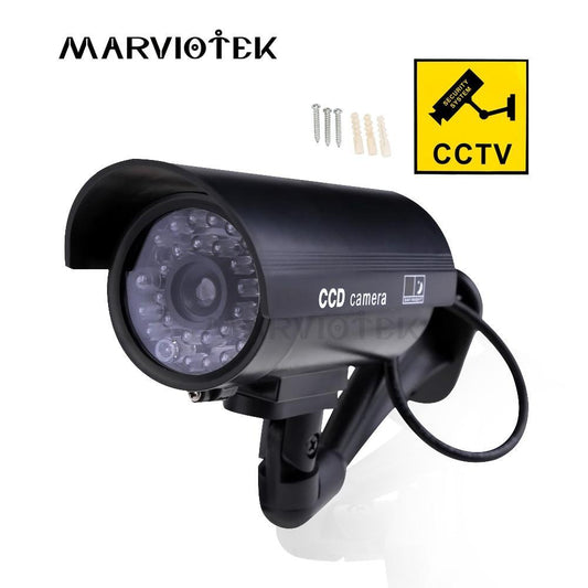 Fake CCD Waterproof security camera with Flickering LED - Indigo-Temple