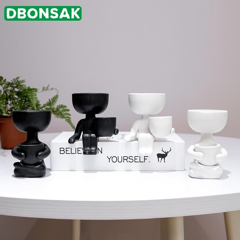 Humanoid Ceramic Flower Pot Vase