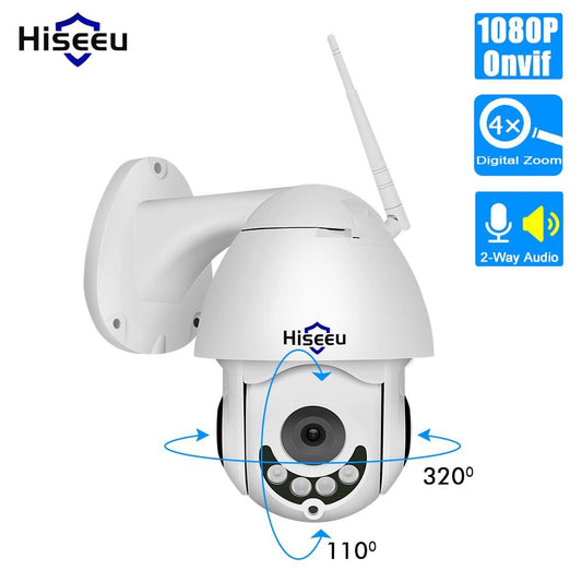 IX-EYE™ 1080P HD WiFi Outdoor weatherproof PTZ Security Camera - Indigo-Temple
