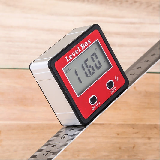 Digital Precision 2-key Angle Finder Protractor With Magnet Base