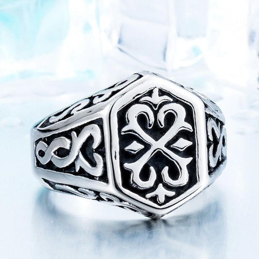 Templar- Antiqued Ring - Indigo-Temple