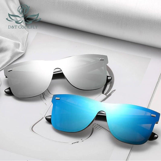 Rimless Mirrored Frameless Sunglasses