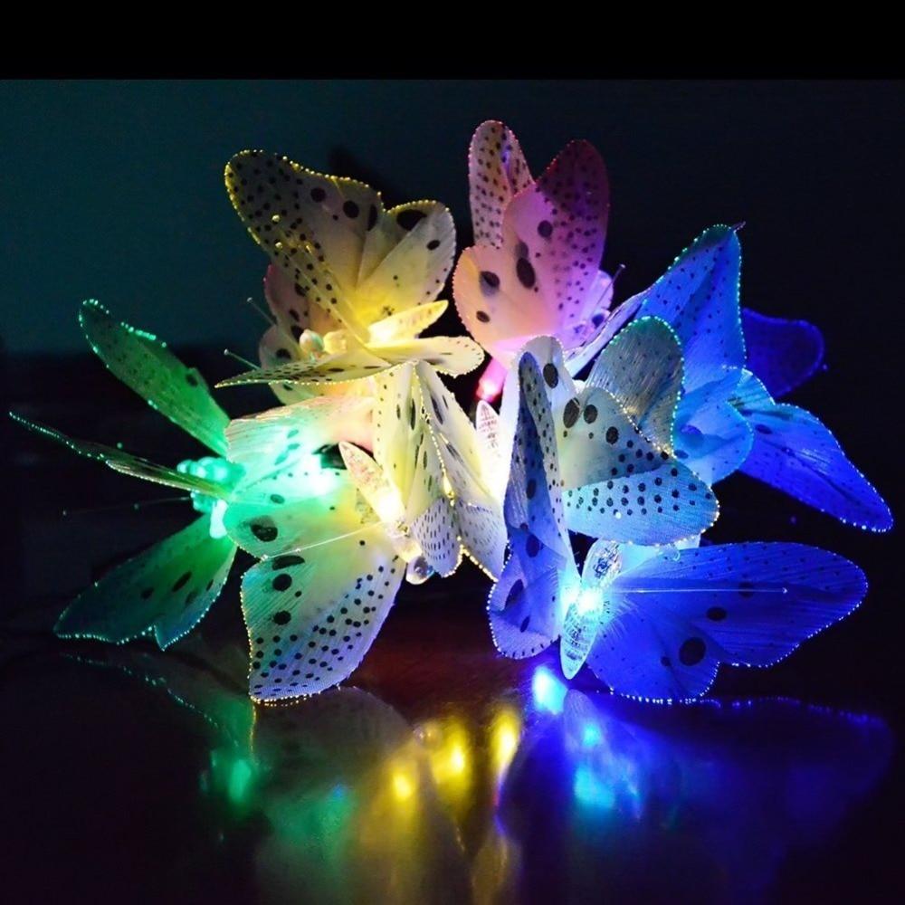 Solar Powered Butterfly Waterproof Led Fairy Lights
