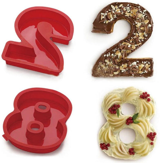 Handy Silicone Numeric Baking Molds