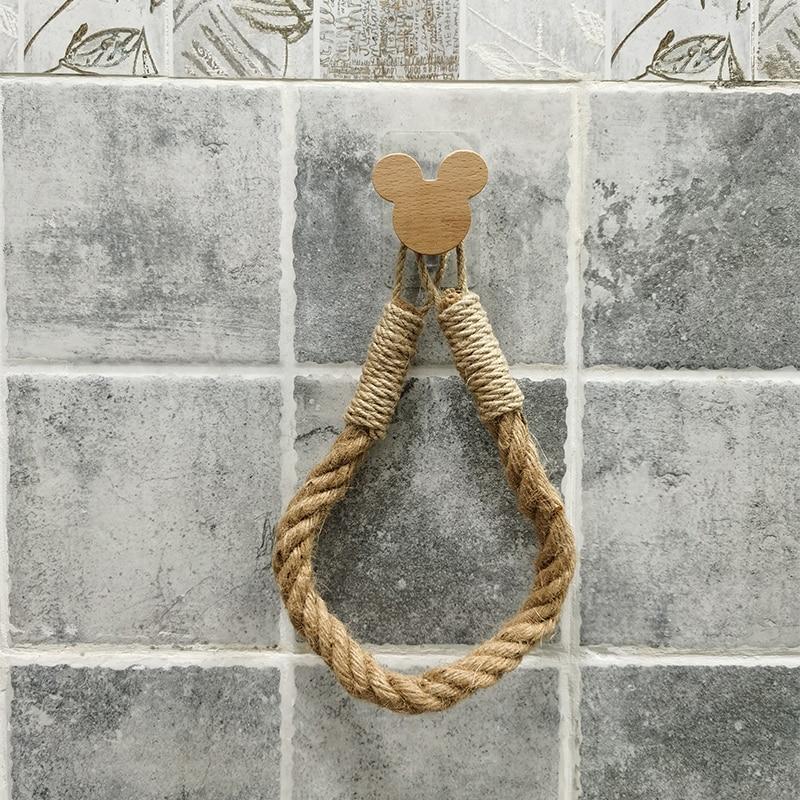 Multipurpose Vintage Bathroom Stick-On Hanging Rope