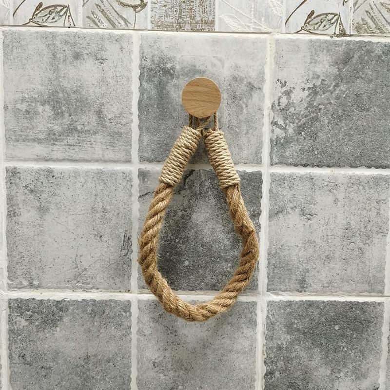 Multipurpose Vintage Bathroom Stick-On Hanging Rope
