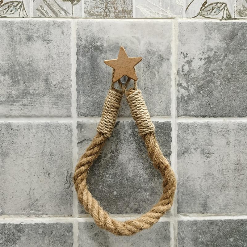 Multipurpose Vintage Bathroom Stick-On Hanging Rope