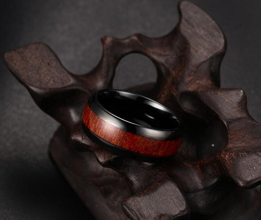NED - Men Ring Wood Design - Indigo-Temple