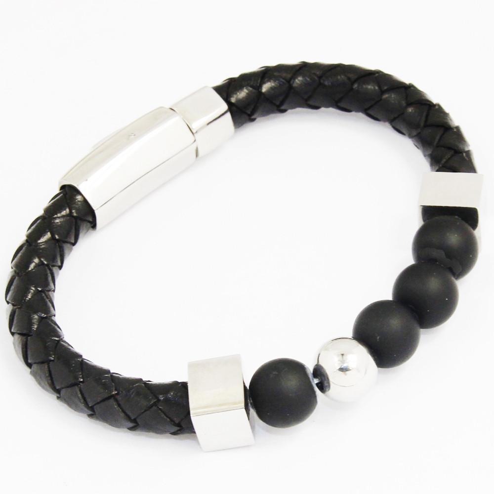 Beany - Leather Bracelet - Indigo-Temple