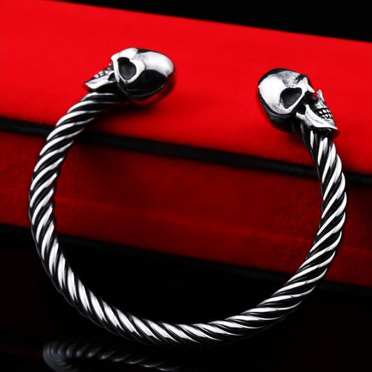 Halki - Skull Bracelet for Man 316 Stainless Steel - Indigo-Temple