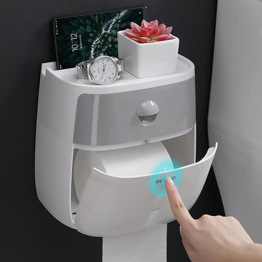 Ecoco™ Waterproof Drill-free Installation Toilet Paper Holder Shelf
