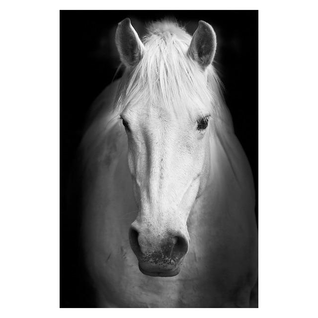 BLACK & WHITE AFRICAN ANIMAL CANVAS PAINTING