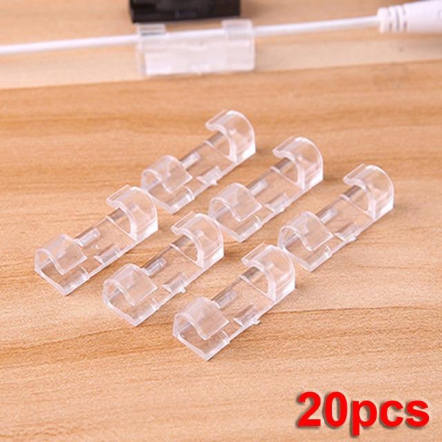 Self Adhesive Wire Organizer Clips (20/40 Pcs)