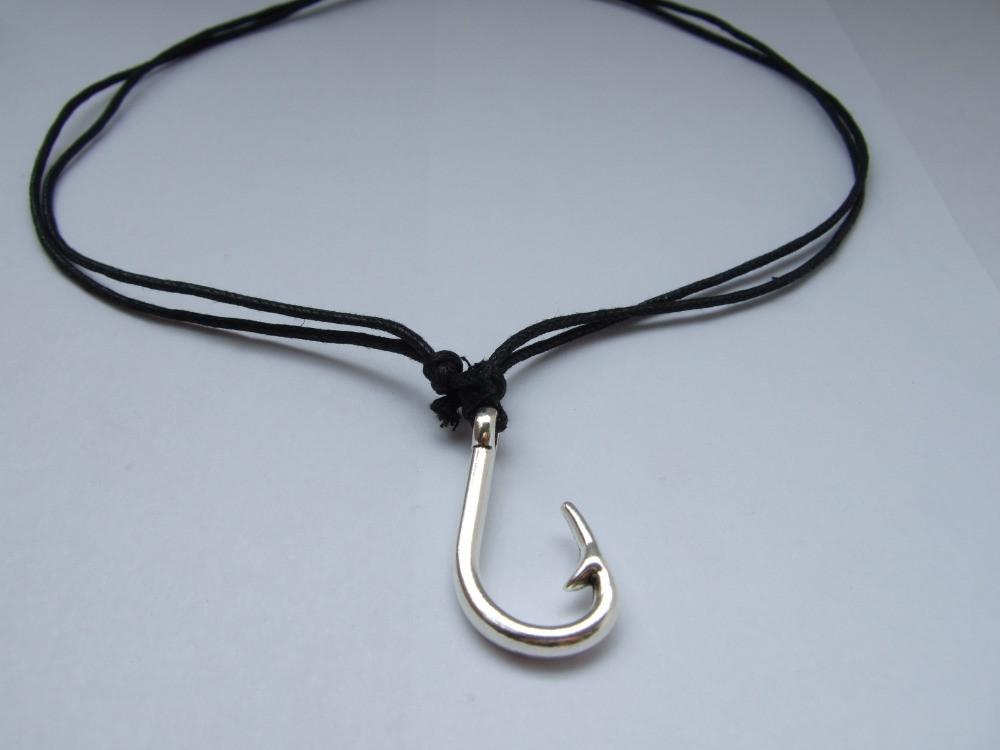 Cabrera - Fish Hook Charms Pendant Necklace - Indigo-Temple