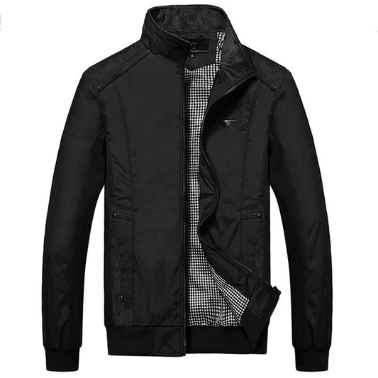 Military Slim Fit Polo bomber Jacket (2 colors) - Indigo-Temple