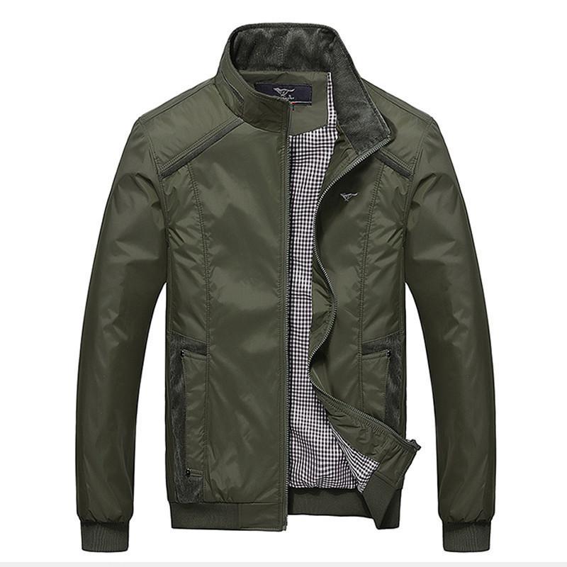 Military Slim Fit Polo bomber Jacket (2 colors) - Indigo-Temple