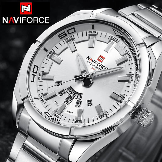 Luxury Stainless Steel Army Wrist Watch - Indigo-Temple