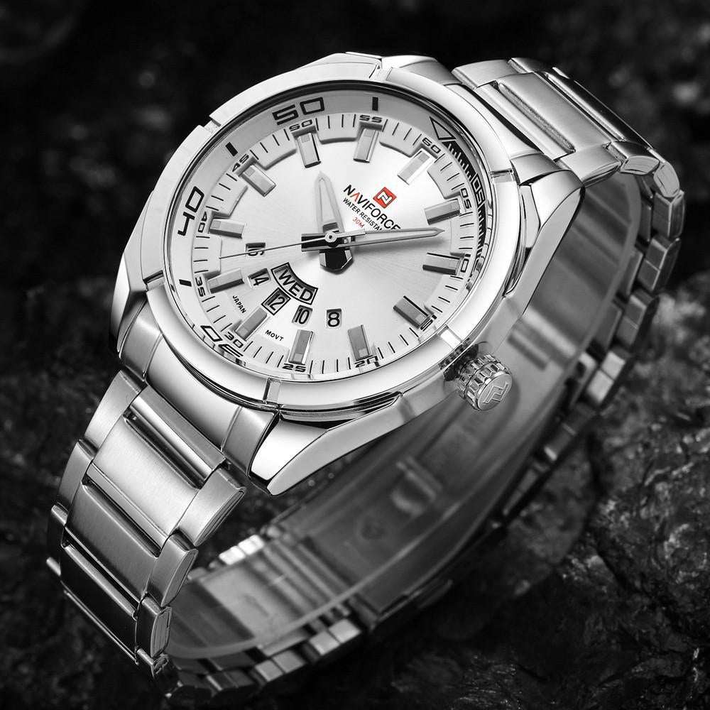 Luxury Stainless Steel Army Wrist Watch - Indigo-Temple