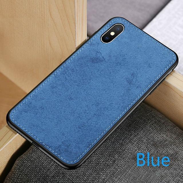 Ultra-thin Canvas Silicon Case For iphone
