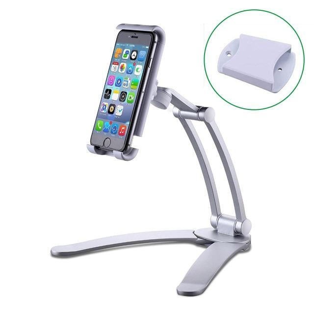 2 In 1 Desktop Stand & Wall Mount Bracket Holder For Tablets & Smartphones