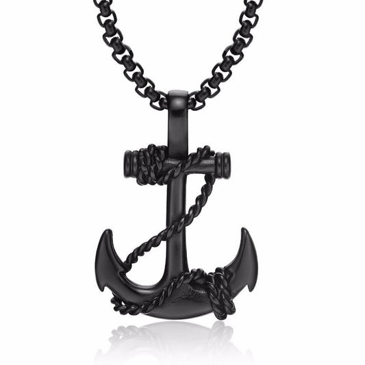 Bexx - Anchor Pendant black/gold/white - Indigo-Temple