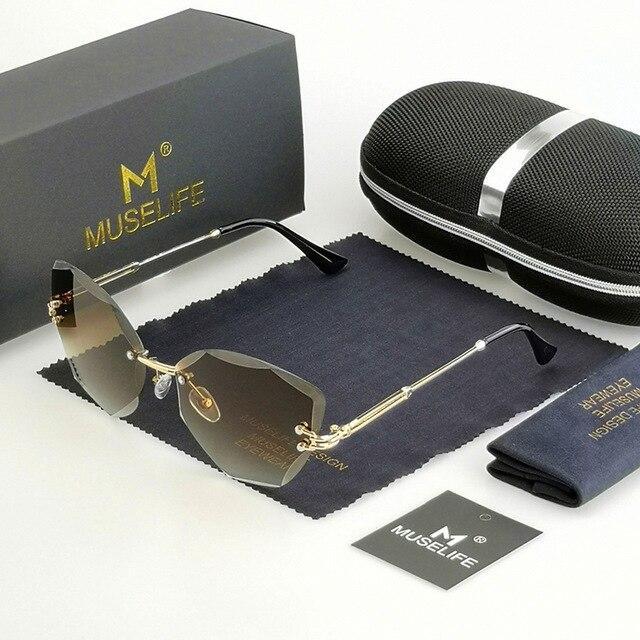 MUSELIFE™ Rimless Crystal Sunglasses For Women