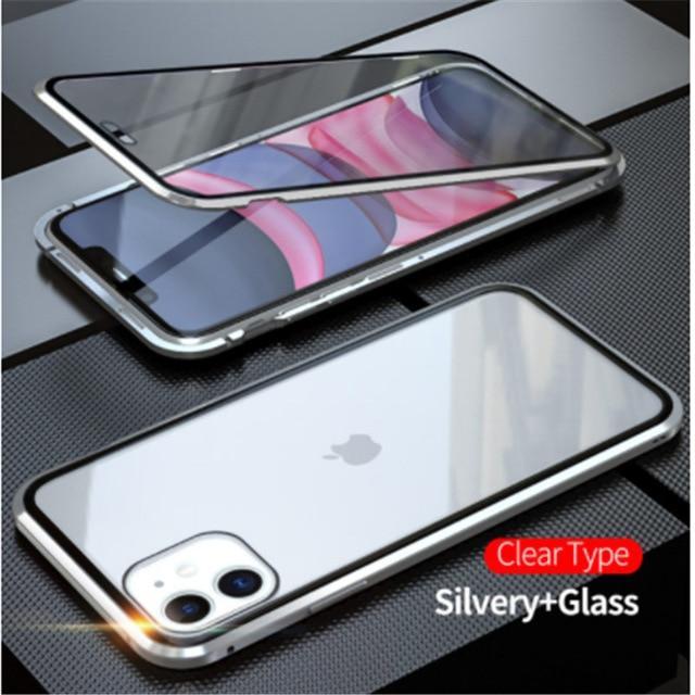 360 Degrees Tempered-Glass Magnetic Phone Case for iPhone