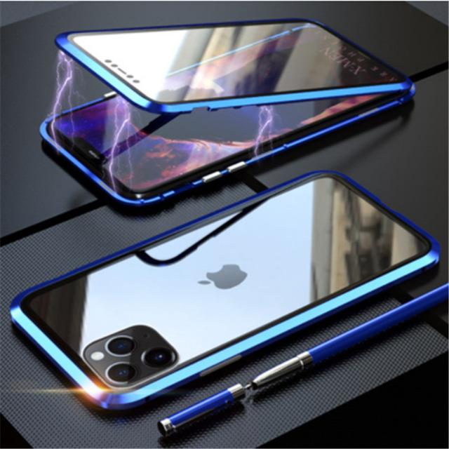 360 Degrees Tempered-Glass Magnetic Phone Case for iPhone