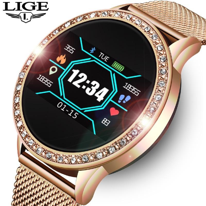 LIGE™ Elegant Smart Watch For Women Compatible With Android & iOS