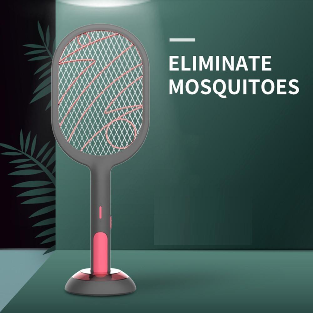 2 in 1 Electric Bug Zapper Racket & Intelligent Mosquito-Trap Station