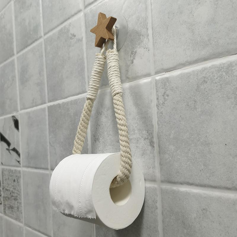 Multipurpose Vintage Bathroom Stick-On Hanging Rope