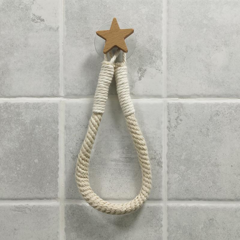 Multipurpose Vintage Bathroom Stick-On Hanging Rope