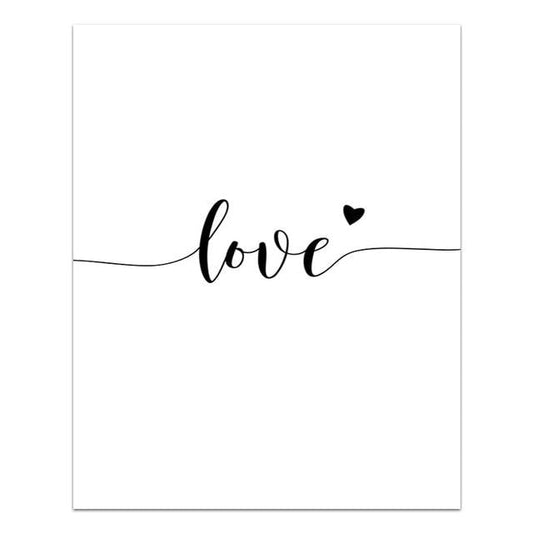 Black&White Lovers Canvas Painting