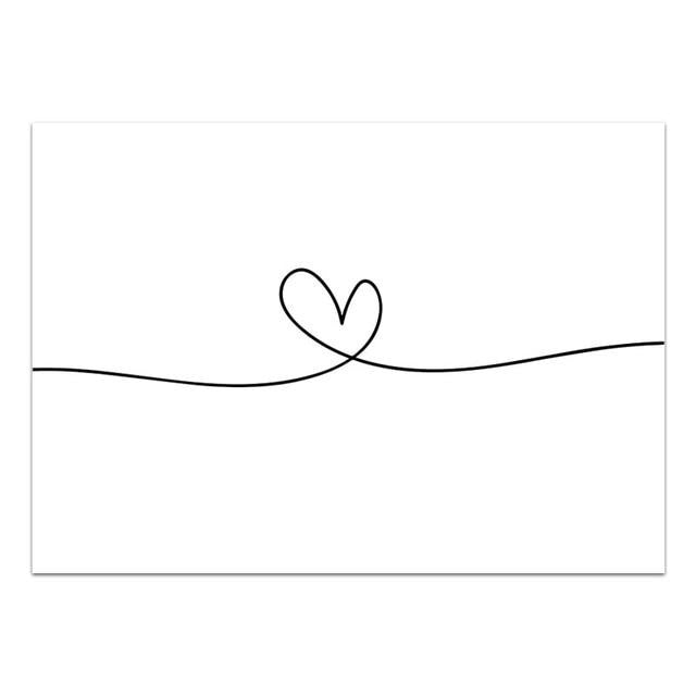 Black&White Lovers Canvas Painting