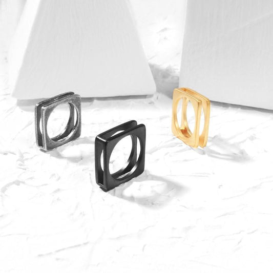 DAN- Stainless Steel Ring - Indigo-Temple