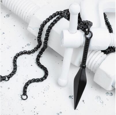 kunai Euro - Necklace Pendant Titanium - Indigo-Temple